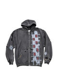 SATOSHI NAKAMOTO Get What I Want distressed spray-paint hoodie