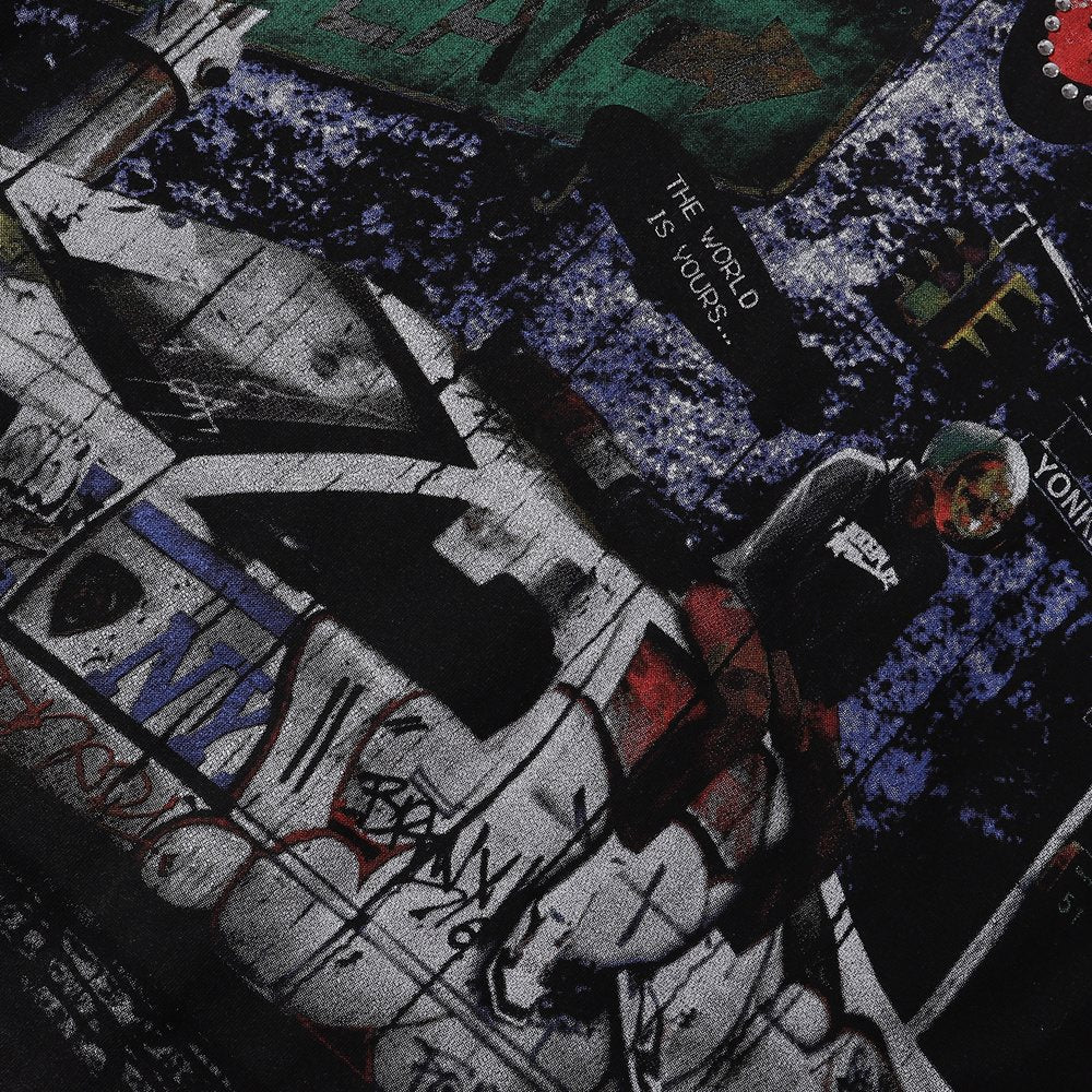 Rough Play Pink Police Car Rhinestone Short-Sleeve T-Shirt
