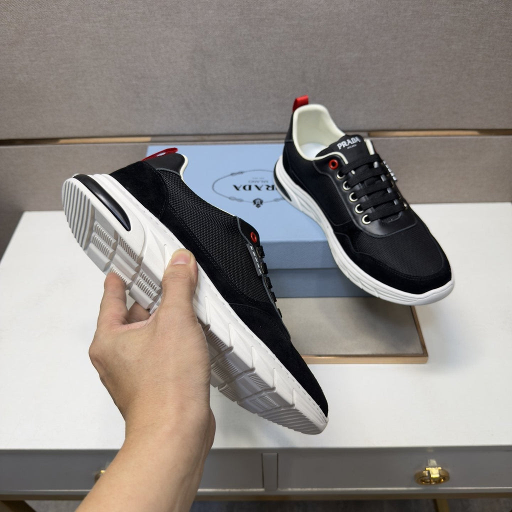 Prada Men's Paneled Low-Top Sneakers